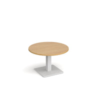 Brescia circular coffee table with flat square base
