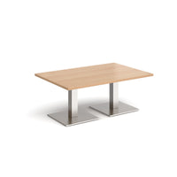 Brescia rectangular coffee table with square bases