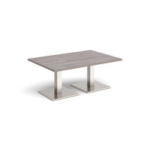 Brescia rectangular coffee table with square bases