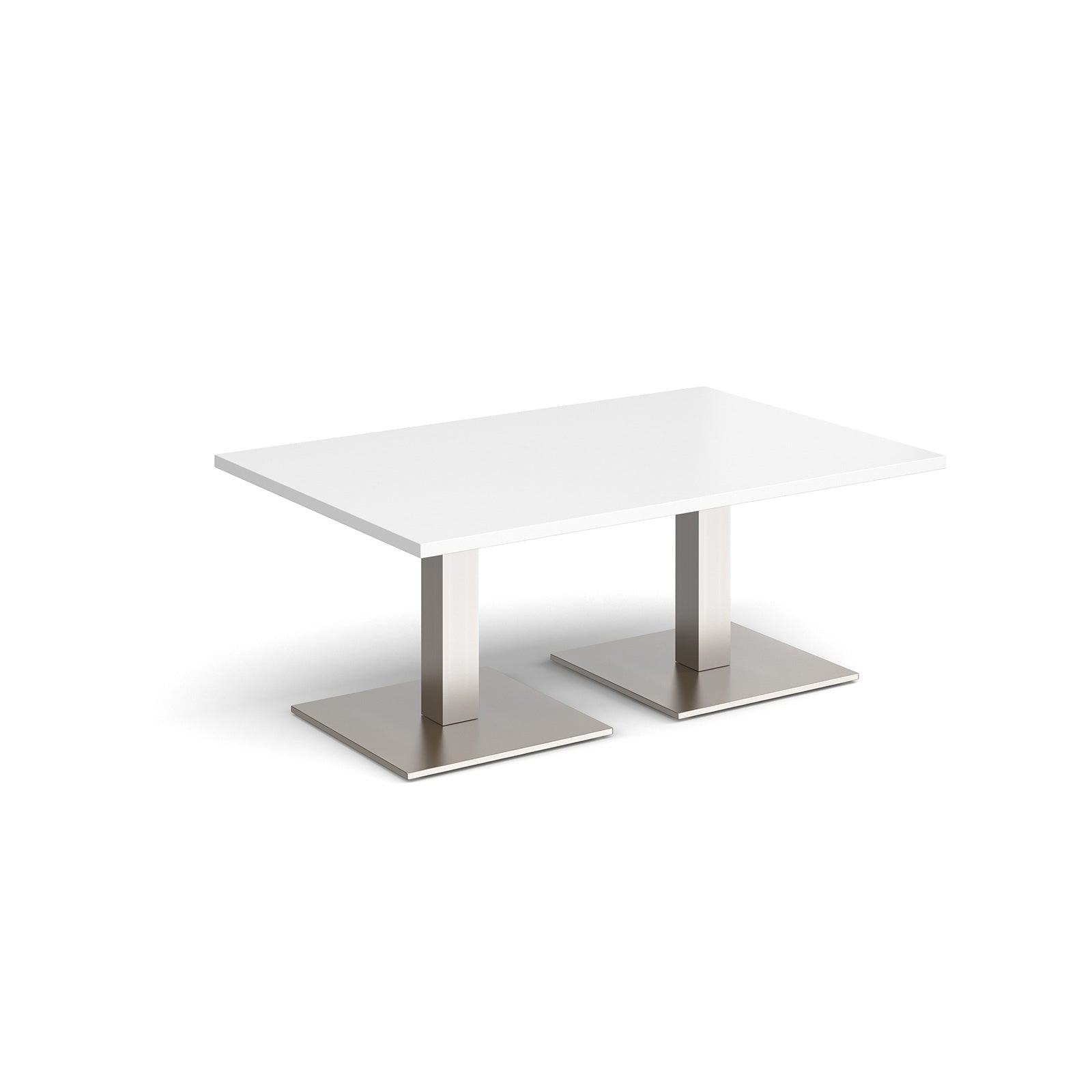 Brescia rectangular coffee table with square bases