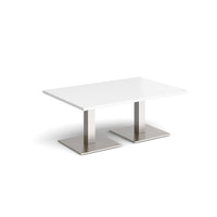 Brescia rectangular coffee table with square bases
