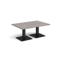 Brescia rectangular coffee table with square bases
