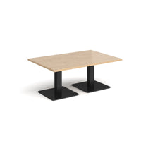 Brescia rectangular coffee table with square bases