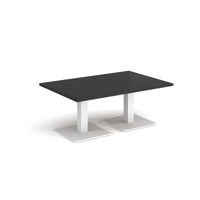 Brescia rectangular coffee table with square bases