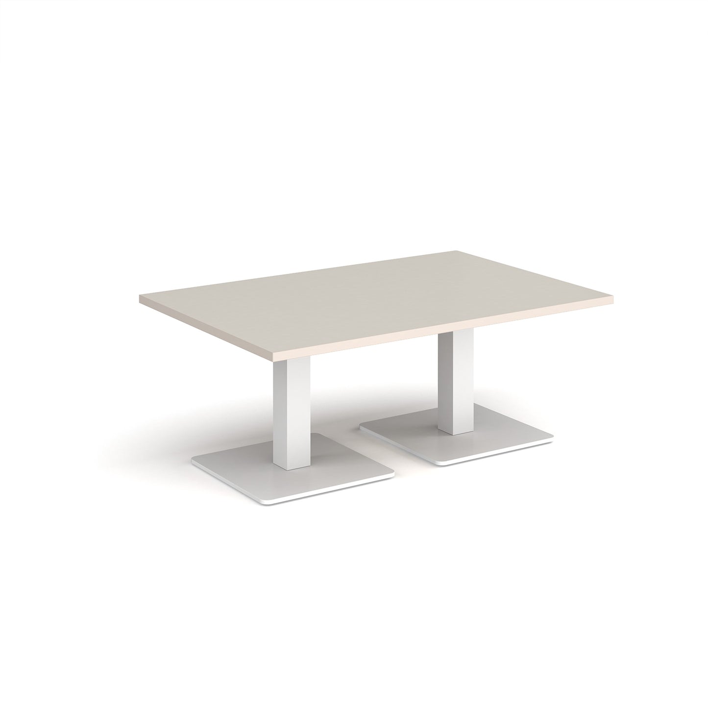 Brescia rectangular coffee table with square bases