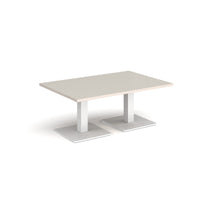 Brescia rectangular coffee table with square bases