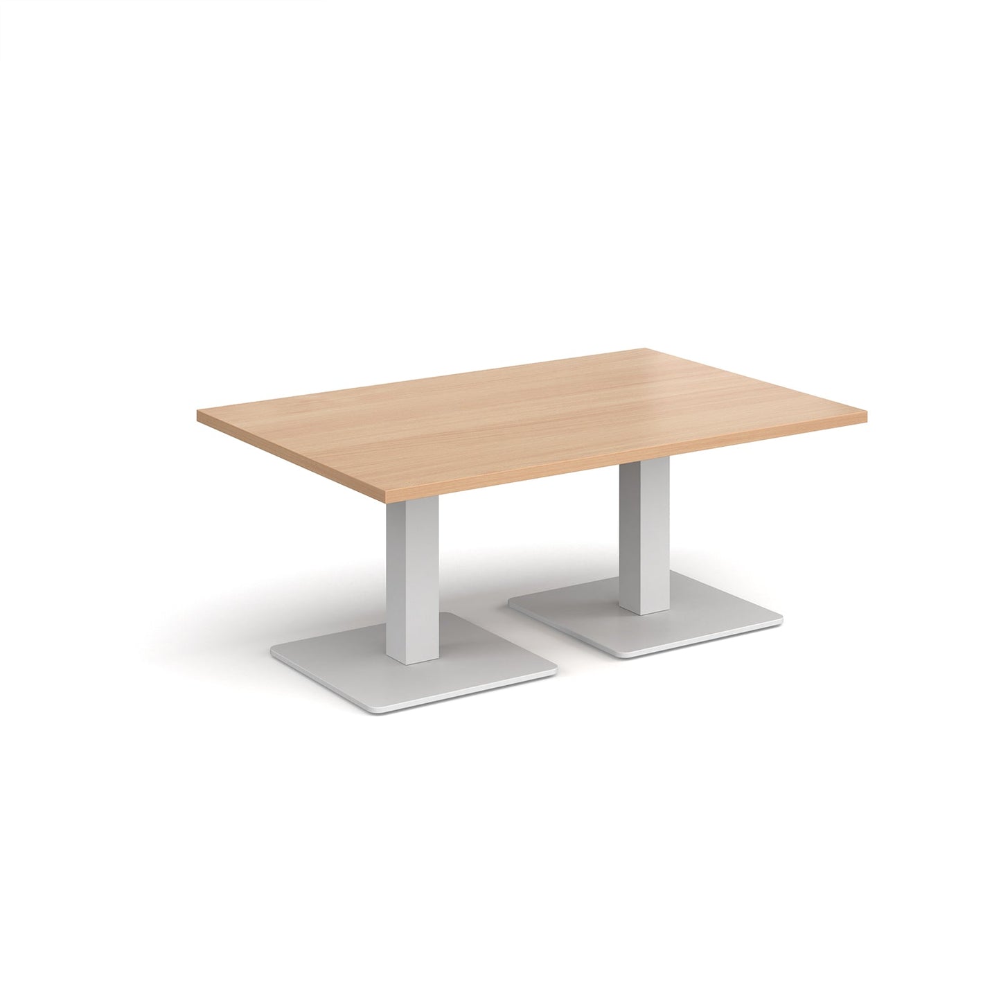 Brescia rectangular coffee table with square bases