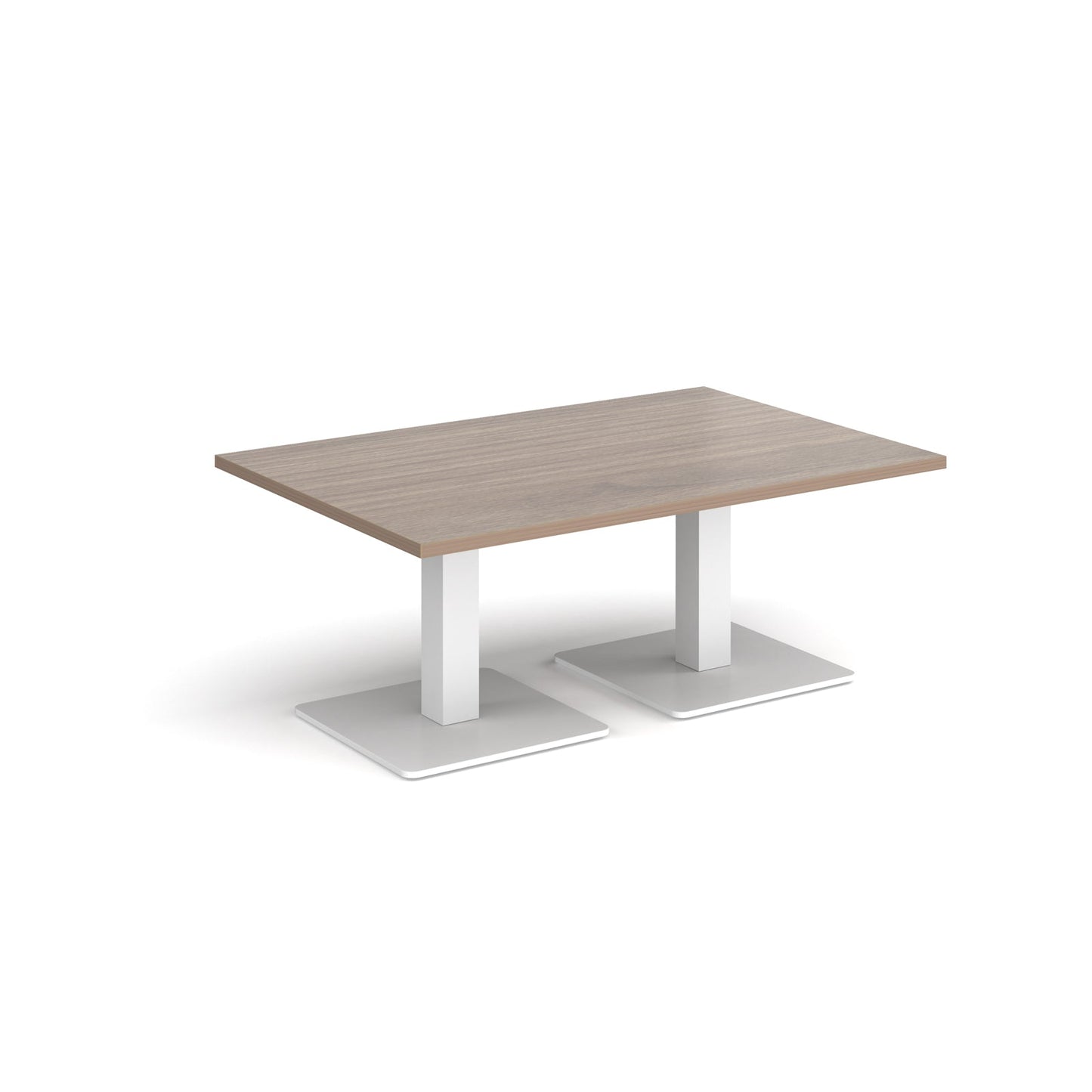 Brescia rectangular coffee table with square bases