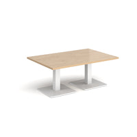 Brescia rectangular coffee table with square bases