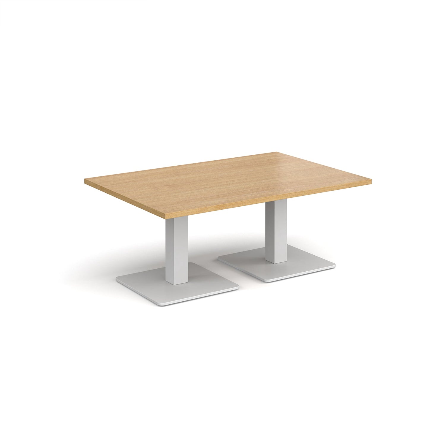 Brescia rectangular coffee table with square bases