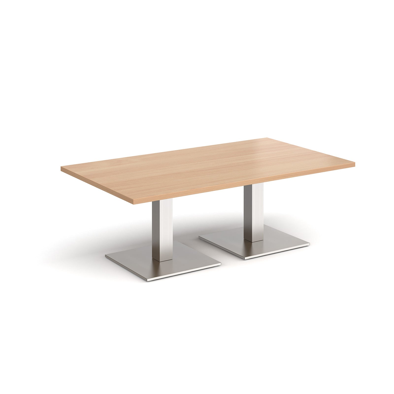 Brescia rectangular coffee table with square bases