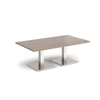 Brescia rectangular coffee table with square bases