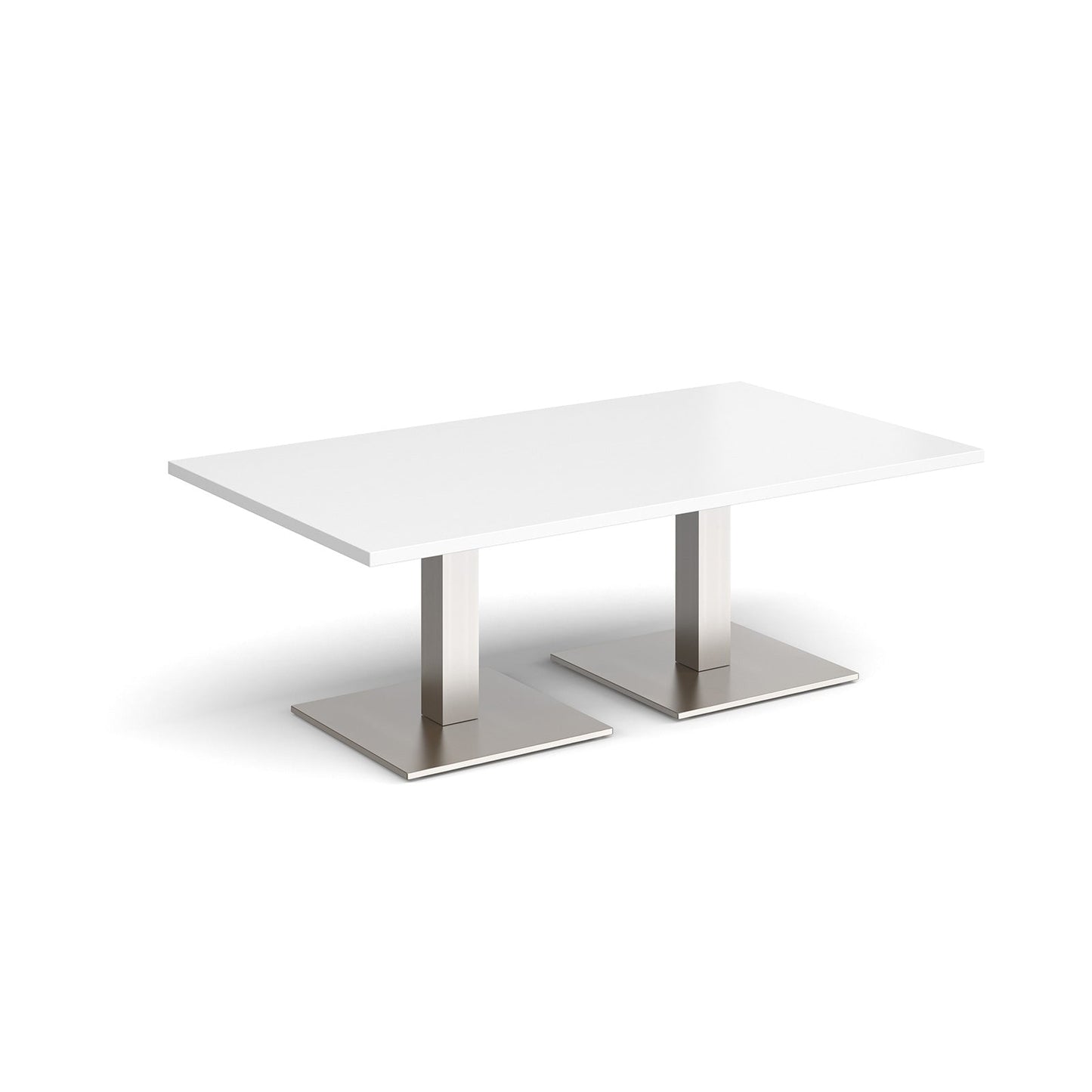 Brescia rectangular coffee table with square bases
