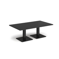 Brescia rectangular coffee table with square bases