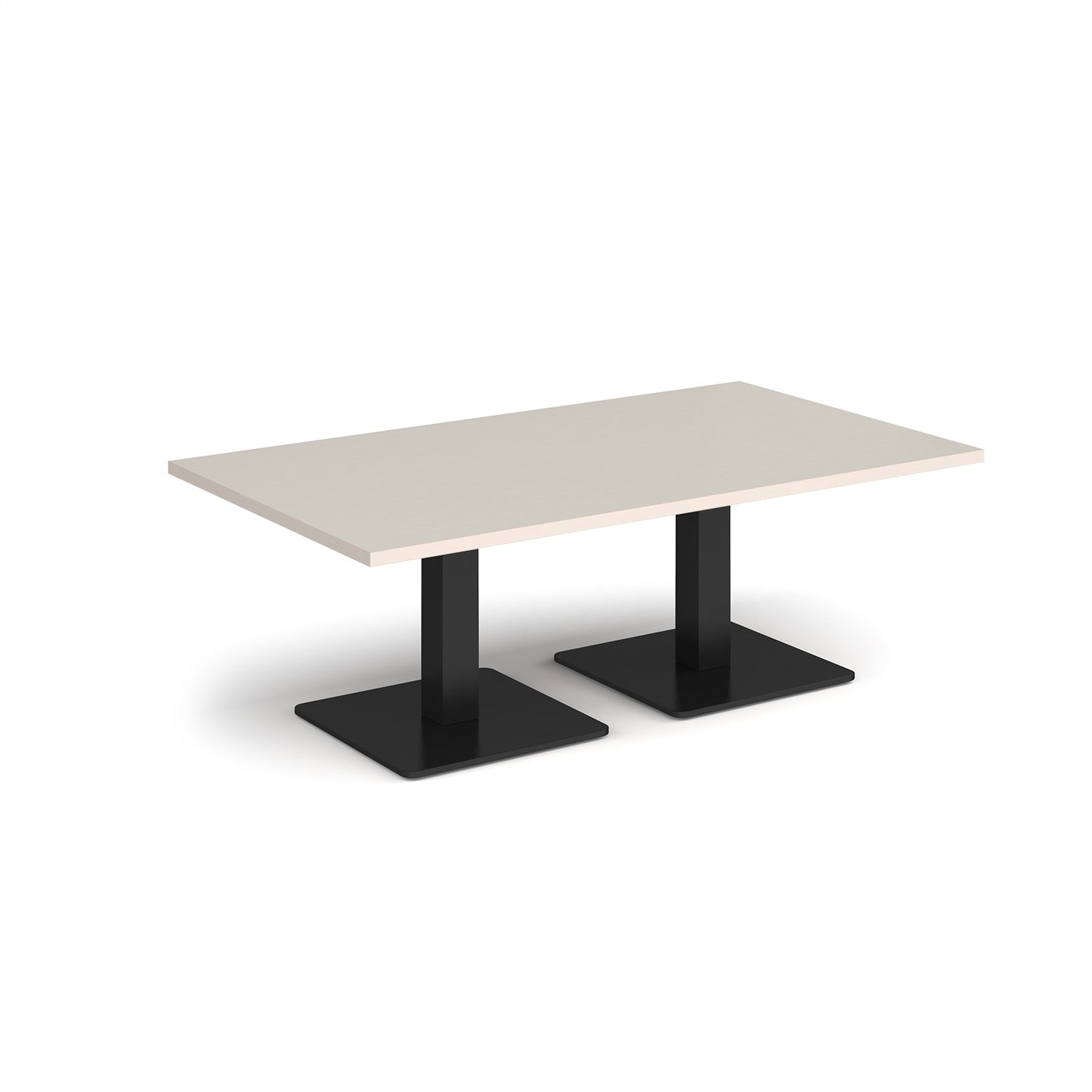 Brescia rectangular coffee table with square bases