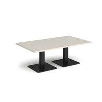 Brescia rectangular coffee table with square bases
