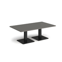 Brescia rectangular coffee table with square bases