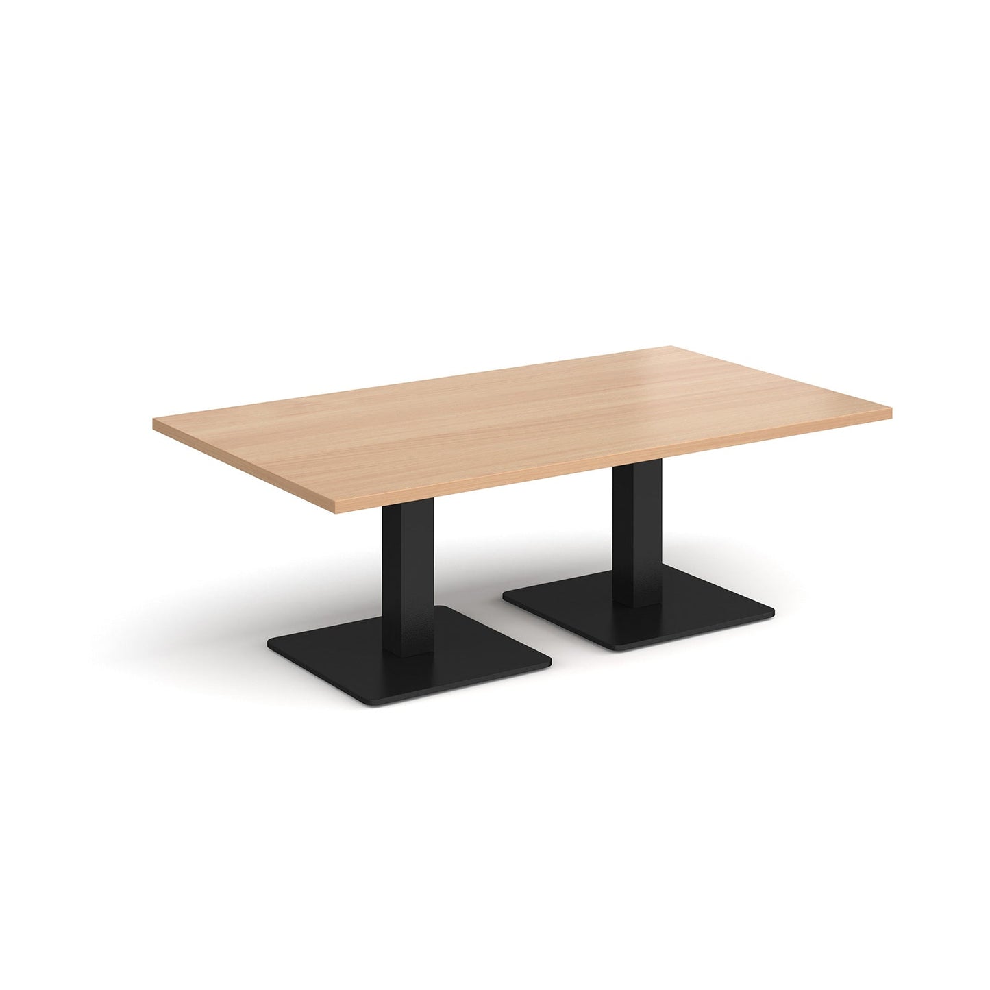 Brescia rectangular coffee table with square bases