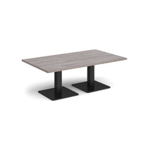 Brescia rectangular coffee table with square bases
