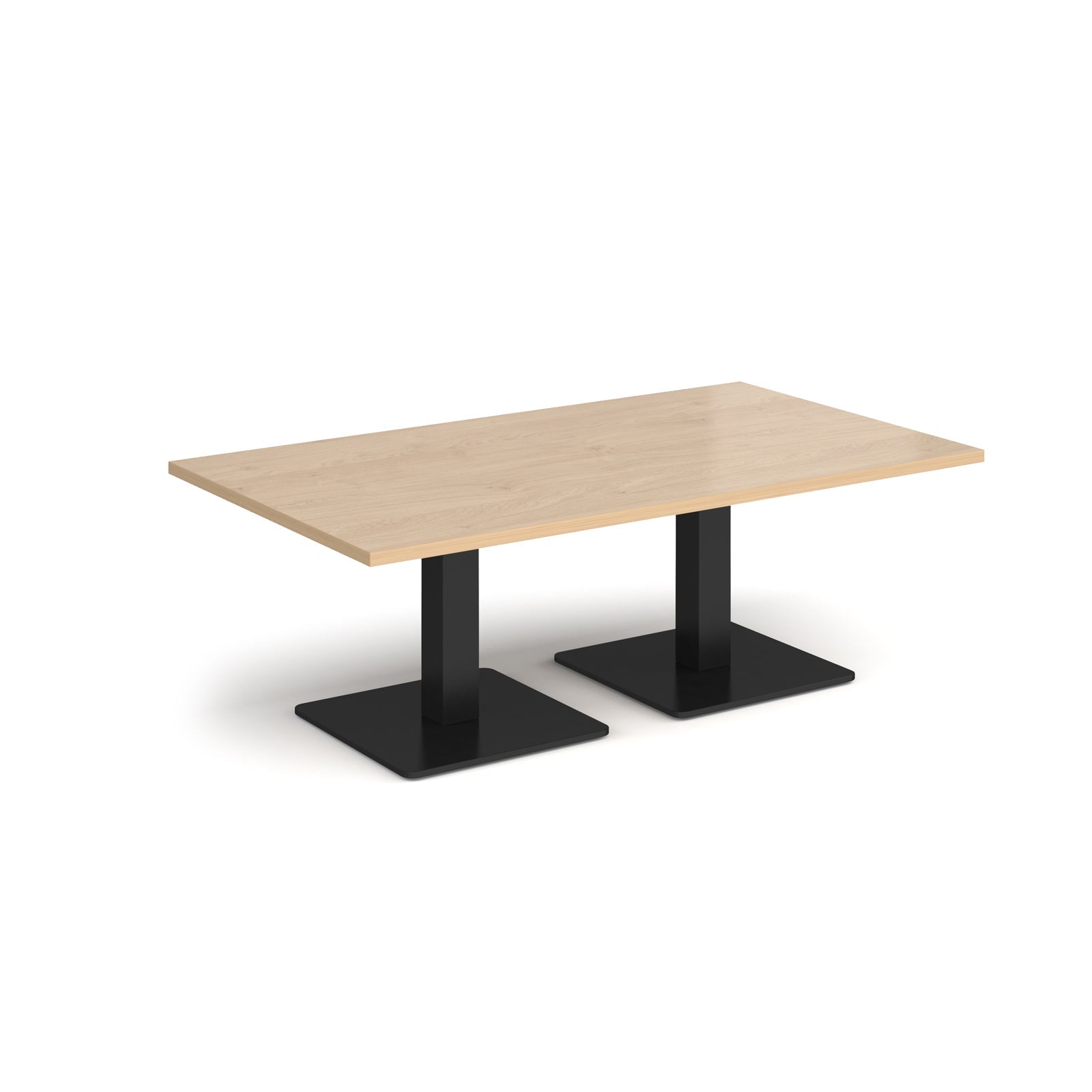 Brescia rectangular coffee table with square bases