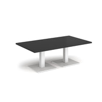 Brescia rectangular coffee table with square bases