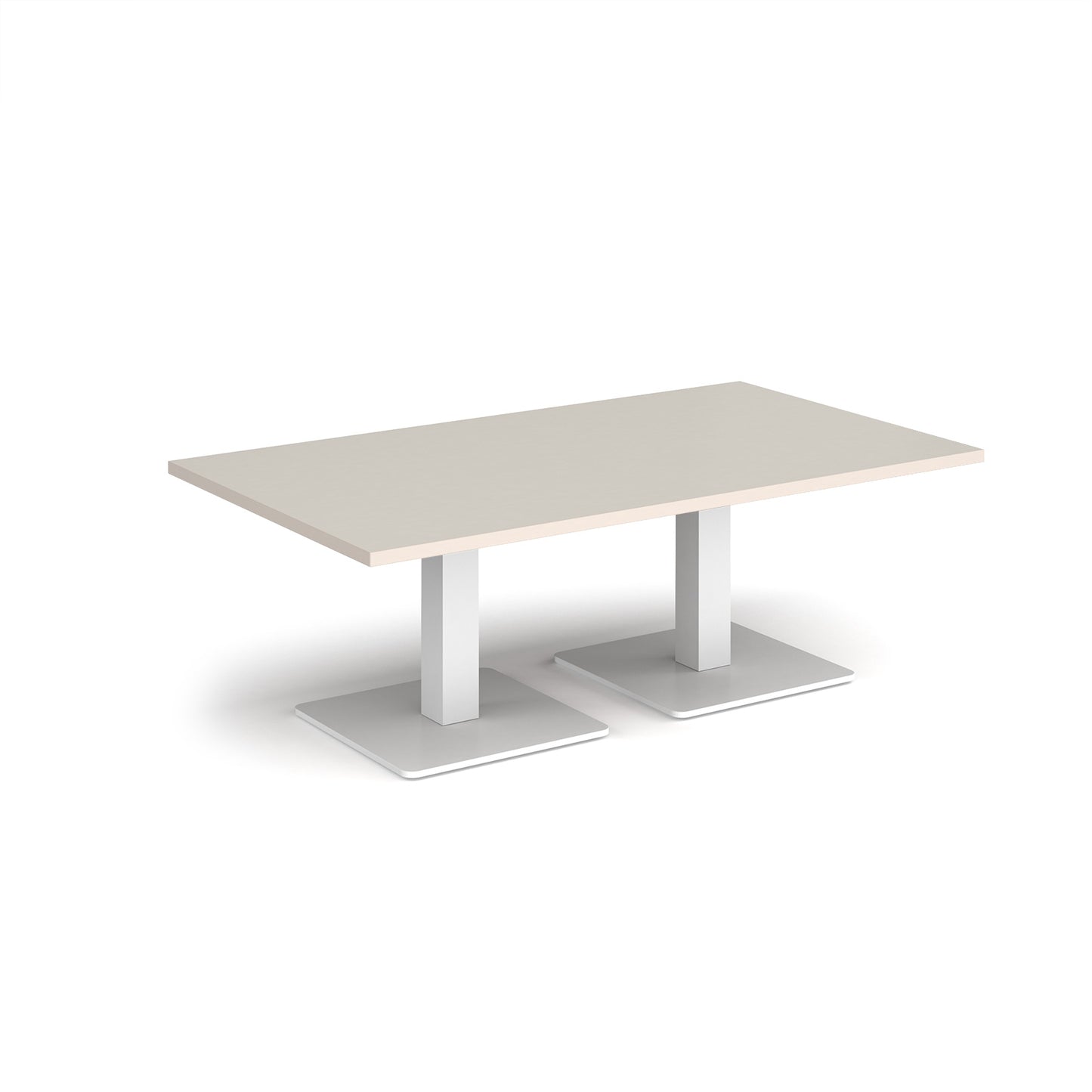 Brescia rectangular coffee table with square bases