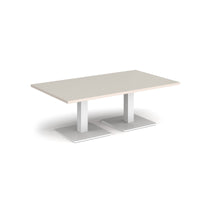 Brescia rectangular coffee table with square bases
