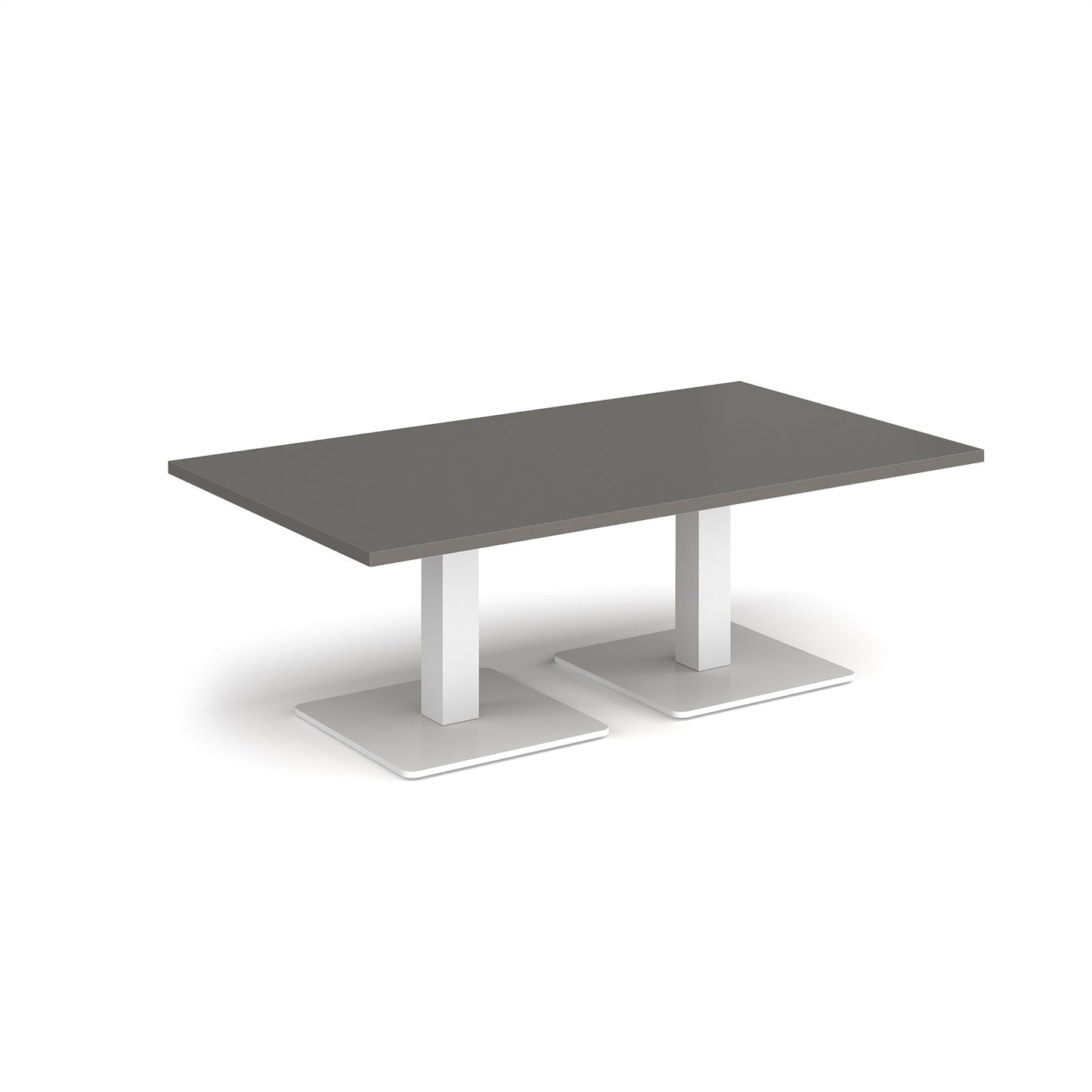 Brescia rectangular coffee table with square bases