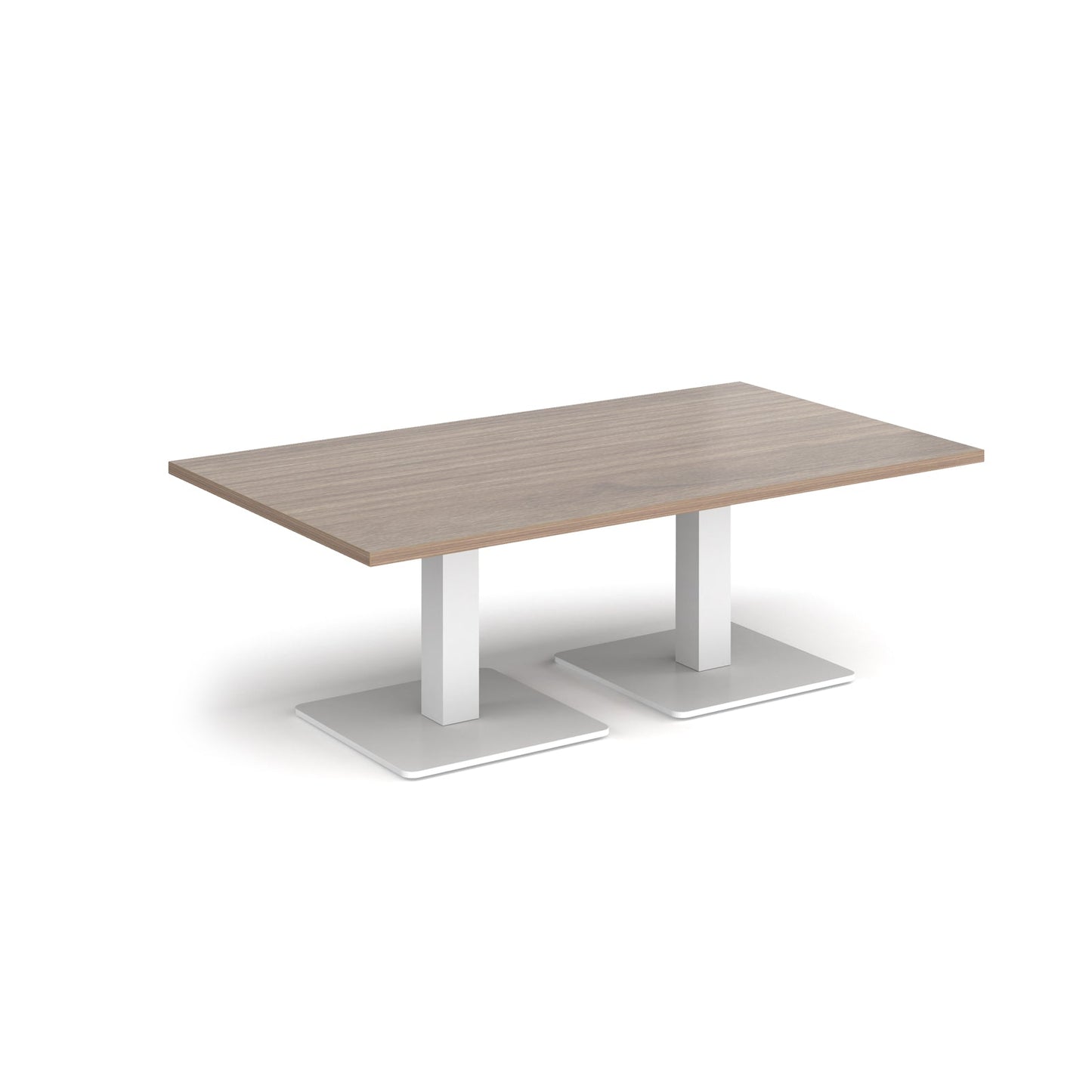 Brescia rectangular coffee table with square bases