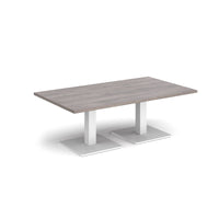 Brescia rectangular coffee table with square bases