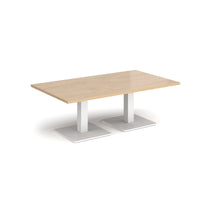 Brescia rectangular coffee table with square bases