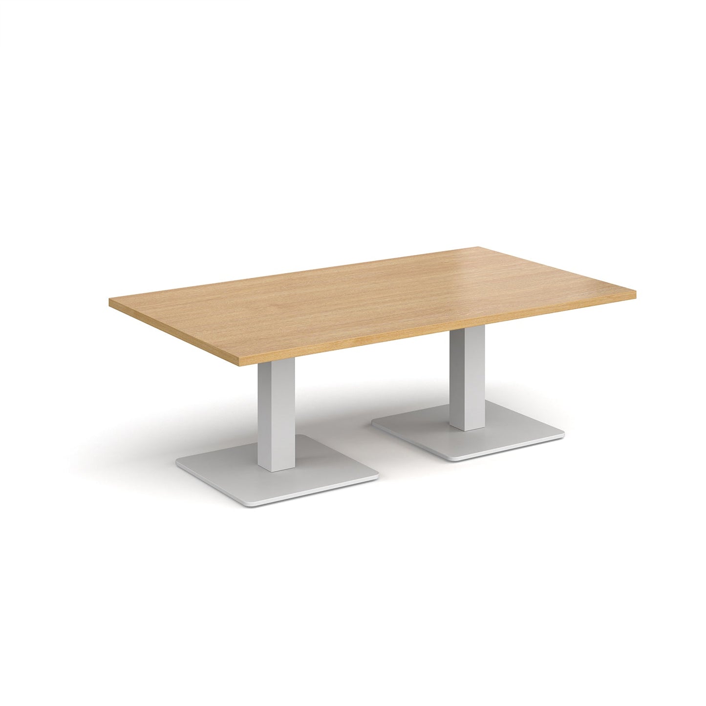Brescia rectangular coffee table with square bases
