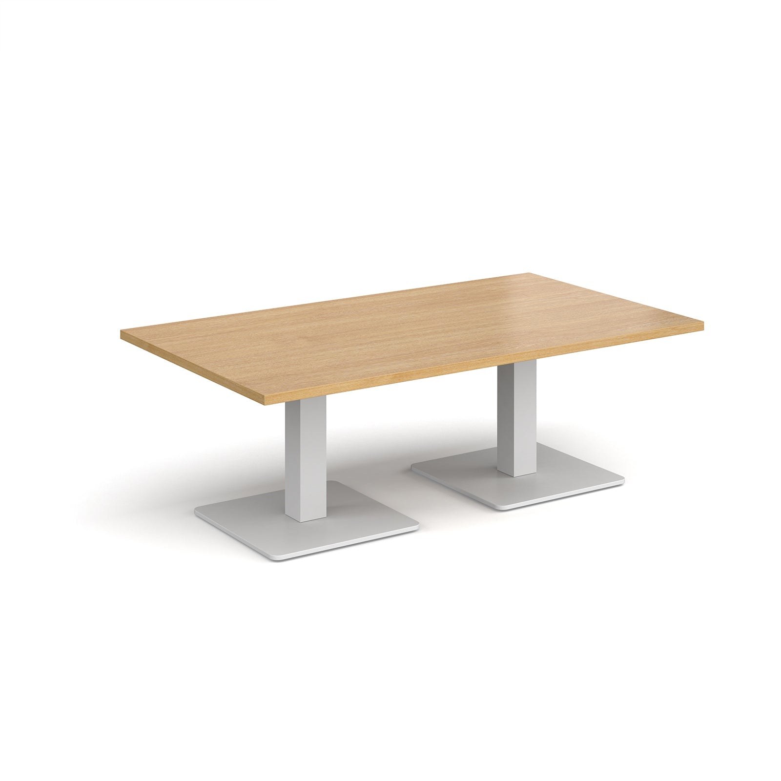 Brescia rectangular coffee table with square bases
