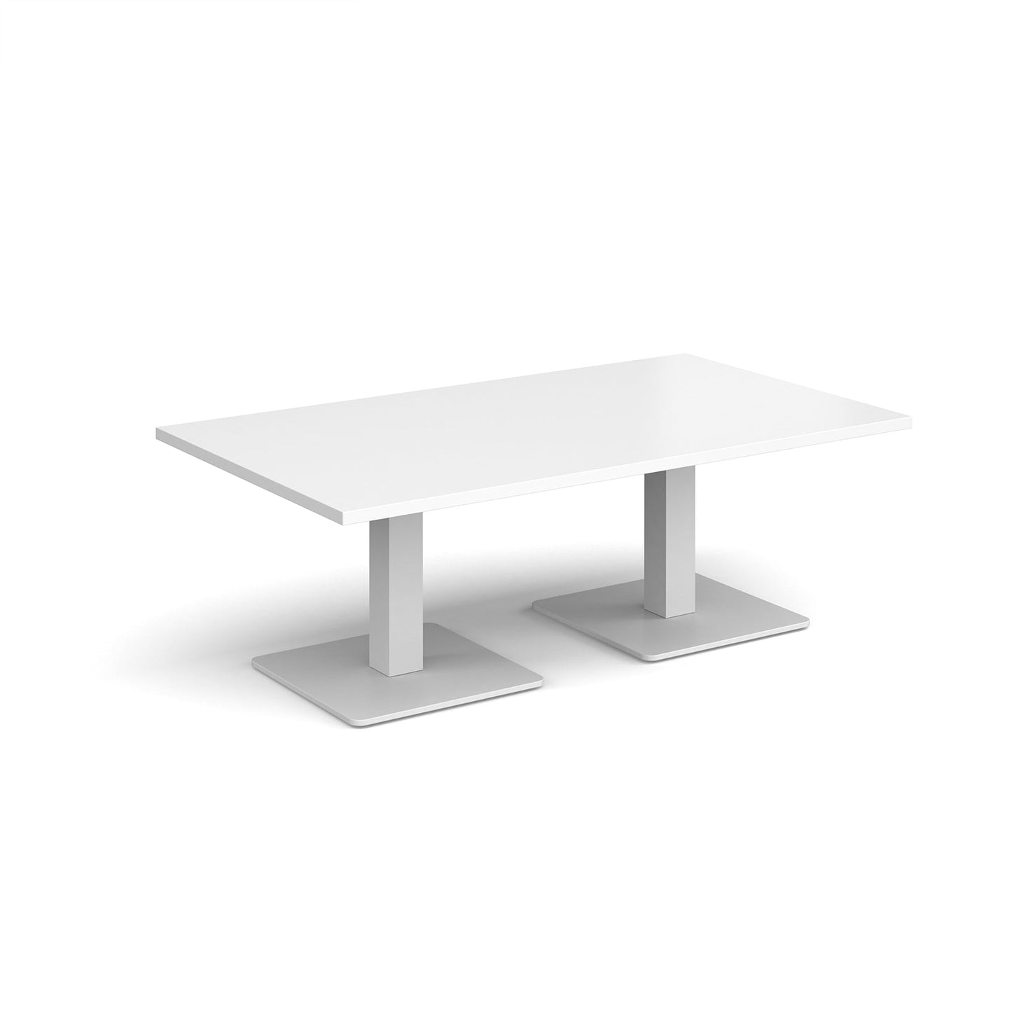 Brescia rectangular coffee table with square bases