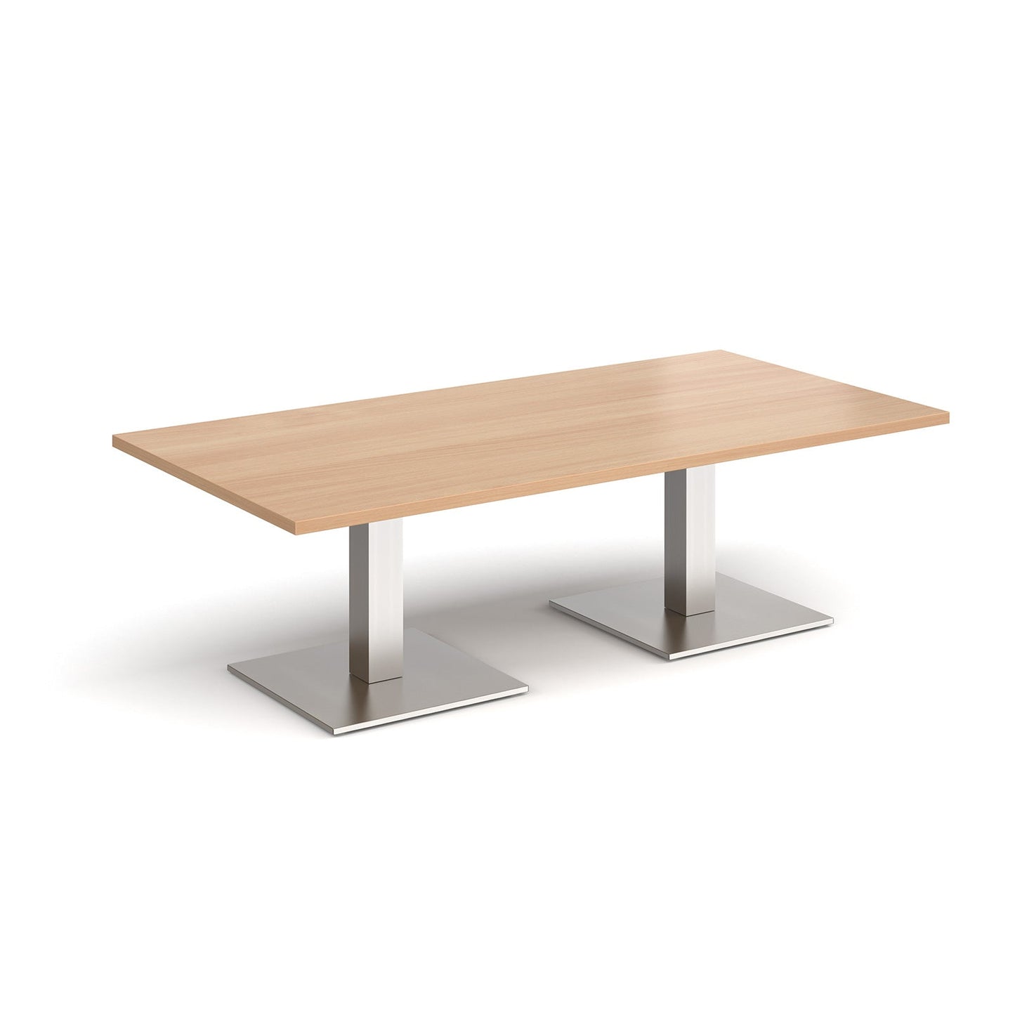 Brescia rectangular coffee table with square bases