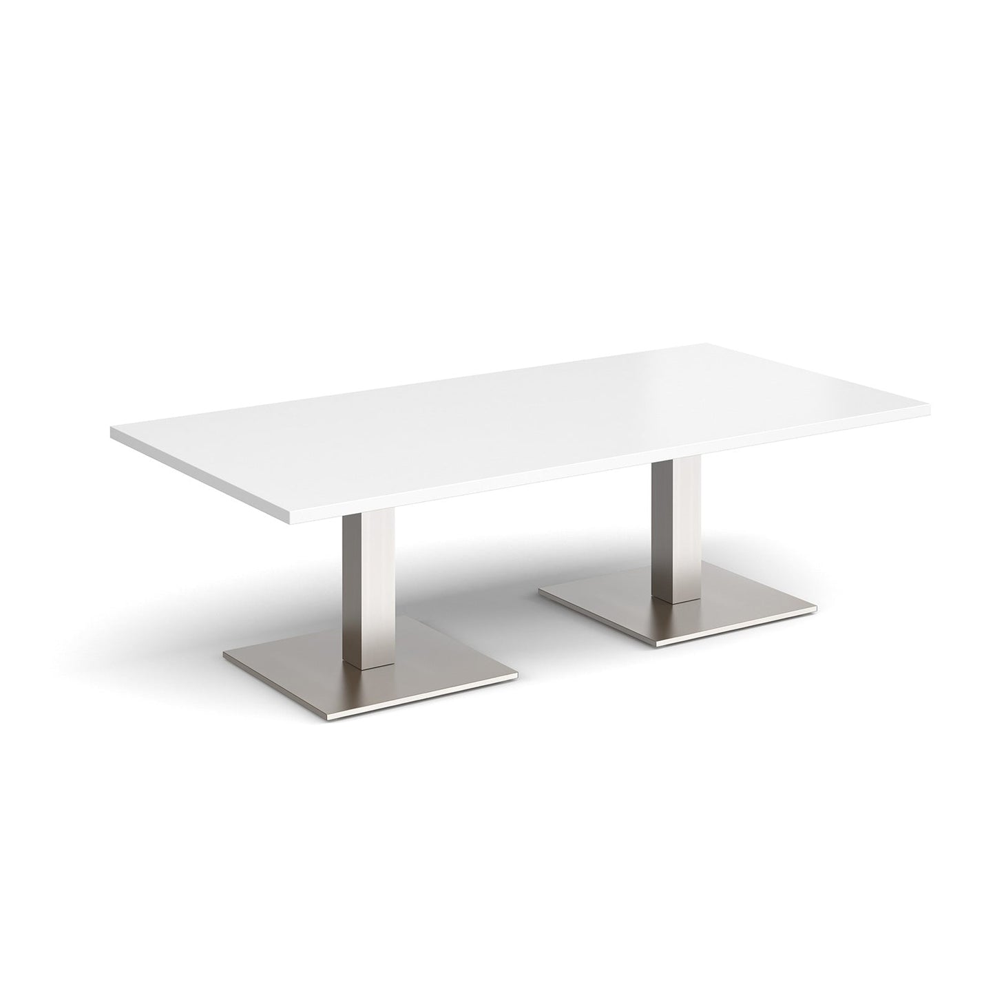 Brescia rectangular coffee table with square bases