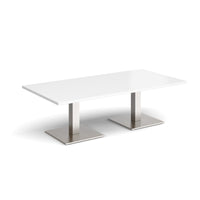 Brescia rectangular coffee table with square bases