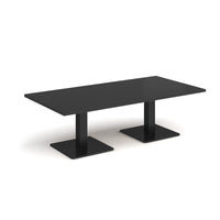 Brescia rectangular coffee table with square bases