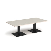 Brescia rectangular coffee table with square bases