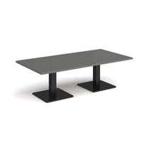 Brescia rectangular coffee table with square bases