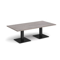 Brescia rectangular coffee table with square bases