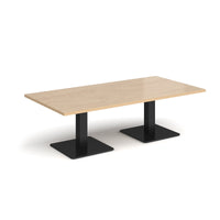 Brescia rectangular coffee table with square bases