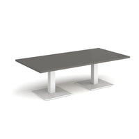 Brescia rectangular coffee table with square bases