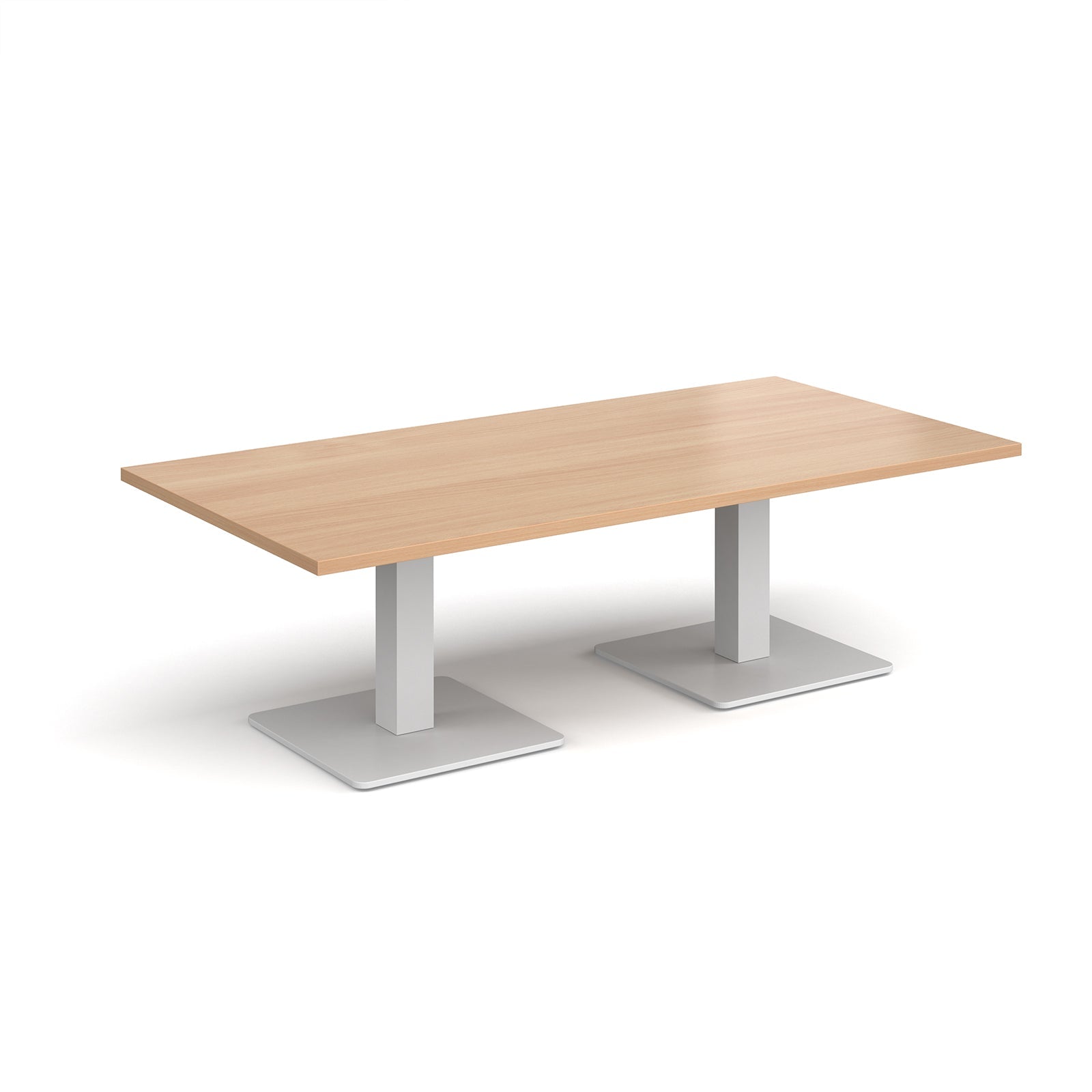 Brescia rectangular coffee table with square bases