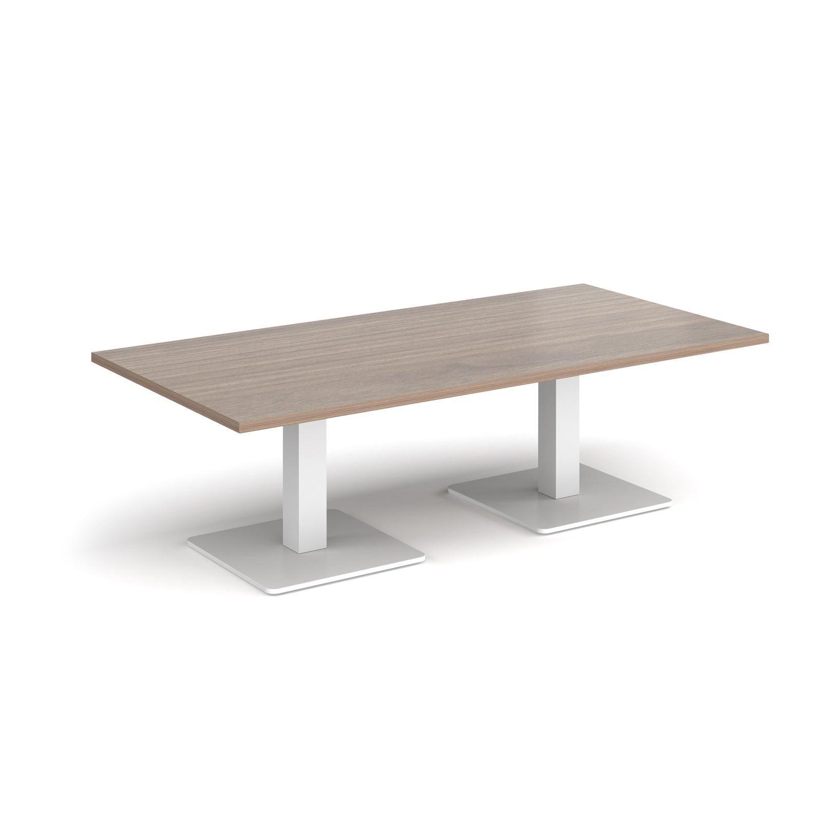 Brescia rectangular coffee table with square bases