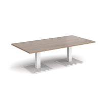 Brescia rectangular coffee table with square bases