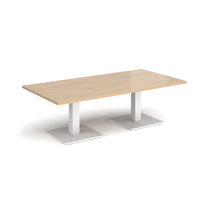 Brescia rectangular coffee table with square bases