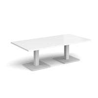 Brescia rectangular coffee table with square bases