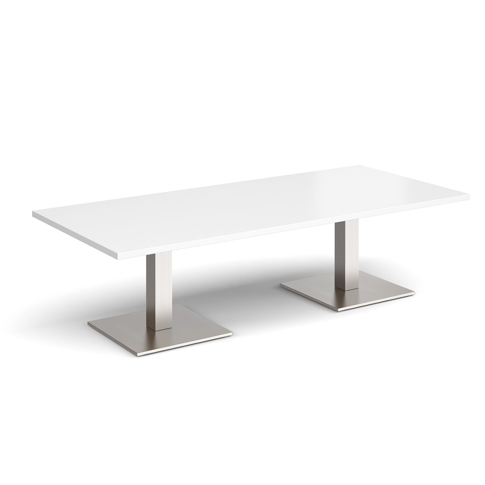 Brescia rectangular coffee table with square bases