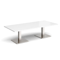 Brescia rectangular coffee table with square bases